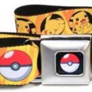 Pokemon Seatbelt Belt - Pikachu & Poke Ball Bullseye Yellow Rays