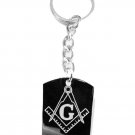 Free Masons Live Better Logo Square & Compasses - Metal Ring Key Chain Keychain