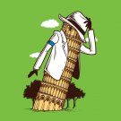 "LEAN" Funny Pop Music Legend & Italian Landmark Parody - Vinyl Sticker
