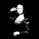 "Winked" Funny Famous Painting Artwork Black & White Parody - Vinyl Sticker