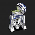 "The Man Behind" Funny Space Movie Alien & Beeping Robot Parody - Vinyl Sticker