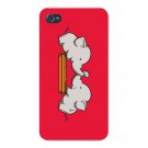 "Trunk Wrestling" Cute Elephants Playing - FITS iPhone 5 5s Plastic Snap On Case