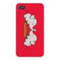 "Trunk Wrestling" Cute Elephants Playing - FITS iPhone 5 5s Plastic Snap On Case