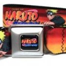 Naruto Seatbelt Belt - Naruto 6-Poses w/ Logo Red/Orange.
