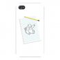"Sketching Escape" Bear Drawing Punch - FITS iPhone 4 4s Plastic Snap On Case