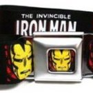 Marvel Iron Man Seatbelt Belt - THE INVINCIBLE IRON MAN w/ Face Logo