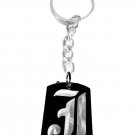 Letter J Old English Font Initial First Name - Metal Ring Key Chain Keychain