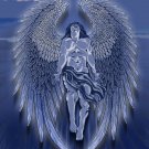 Winged Man Angel Blue Design Artwork - Vinyl Print Poster