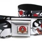 Looney Toons Seatbelt Belt - Sylvester the Cat Expressions Gray