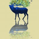 Elk of Nature Animal Artwork Design - Vinyl Print Poster