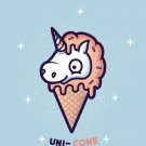 "Unicone" Mythical Unicorn Ice Cream Cone Funny Cartoon - Vinyl Print Poster