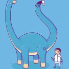 "Someone On Your Level" Dinosaur Brontosaurus Painted Tail - Vinyl Print Poster