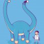"Someone On Your Level" Dinosaur Brontosaurus Painted Tail - Vinyl Print Poster