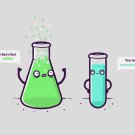 "Overreacting" Chemistry Chemical Beakers "Not Stable" - Vinyl Print Poster