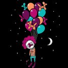 "Last Laugh" Suicide Clown Hanging By Balloons Sad Dark - Vinyl Print Poster