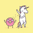 "How Donuts Get Sprinkles" Unicorn Shaving Armpits Funny - Vinyl Print Poster