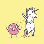 "How Donuts Get Sprinkles" Unicorn Shaving Armpits Funny - Vinyl Print Poster