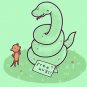 "Free Hugs" Funny Coiled Snake Offers Free Hugs to Mouse - Vinyl Print Poster