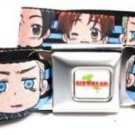 Hetalia Axis Powers Seatbelt Belt - Hetalia 7 Chibi Characters Stripe Black/Blue