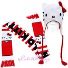 Hello Kitty Seatbelt Belt - Christmas Holidays w/ Candy Canes & Snowflakes