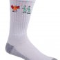 "Zombie Attack" Rooster Chased by Infected Chickens Funny - Crew Socks Pair