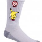 "Practice Time" Pocket Monster Parody Electric Lightning Bolts - Crew Socks Pair