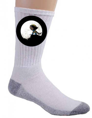 "Howling Wolf" Comic Super Hero Parody w/ Claw Mutation - Crew Socks Pair