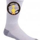 "The Big One" Public Television Show Parody Yellow Perched - Crew Socks Pair