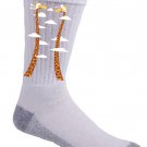 "Cloudy Day" Funny Giraffes Head in Clouds Long Neck Cute - Crew Socks Pair