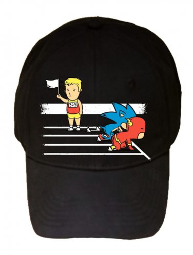 "Surrender" Super Hero Comic & Video Game Parody Race - Black Adjustable Cap Hat
