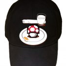 "Nutritious Breakfast" Video Game Parody Mushroom - Black Adjustable Cap Hat