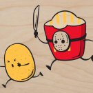 "French Fried Jason" Horror Movie Parody - Plywood Wood Print Poster Wall Art