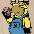 "Simpion" Movie & Show Parody w/ Donut - Plywood Wood Print Poster Wall Art