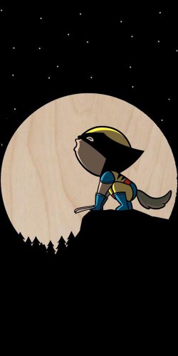 "Howling Wolf" Comic Super Hero Claw Parody - Plywood Wood Print Poster Wall Art