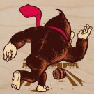 "Training Field" Gorilla Barrel Game Parody - Plywood Wood Print Poster Wall Art