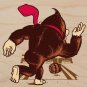 "Training Field" Gorilla Barrel Game Parody - Plywood Wood Print Poster Wall Art