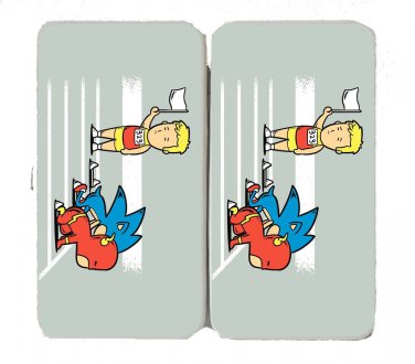 "Surrender" Hero Comic & Video Game Parody - Womens Taiga Hinge Wallet Clutch