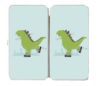 "Roller Skating" Classic Monster Movie Parody - Womens Taiga Hinge Wallet Clutch