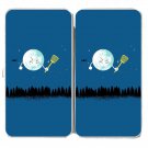 "Disturbing Fly" Moon Flyswatter & Jet Plane - Womens Taiga Hinge Wallet Clutch