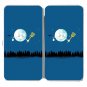 "Disturbing Fly" Moon Flyswatter & Jet Plane - Womens Taiga Hinge Wallet Clutch
