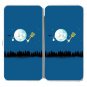 "Disturbing Fly" Moon Flyswatter & Jet Plane - Womens Taiga Hinge Wallet Clutch