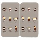 "Coffee Personality" Cartoon Brew Drink Types - Womens Taiga Hinge Wallet Clutch