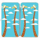 "Cloudy Day" Funny Giraffes Clouds Long Necks - Womens Taiga Hinge Wallet Clutch