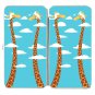"Cloudy Day" Funny Giraffes Clouds Long Necks - Womens Taiga Hinge Wallet Clutch