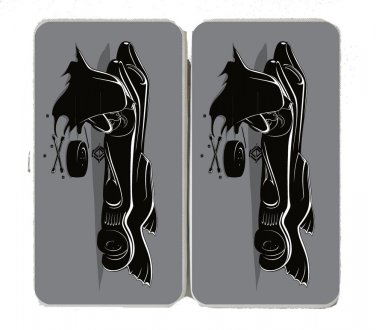 "Behind The Action Scene" Comic Hero Parody - Womens Taiga Hinge Wallet Clutch