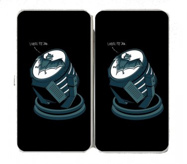 "I Hate My Job" Super Hero Comic Parody Bat - Womens Taiga Hinge Wallet Clutch