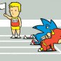 "Surrender" Comic Super Hero & Video Game Parody - Rectangle Refrigerator Magnet