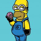 "Simpion" Cartoon Movie & TV Show Parody Donut - Rectangle Refrigerator Magnet