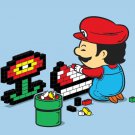 "Power Up" Video Game Italian Plumber Parody - Rectangle Refrigerator Magnet
