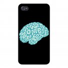 "Zombie Need Brain" Hungry for Brains - FITS iPhone 4 4s Plastic Snap On Case